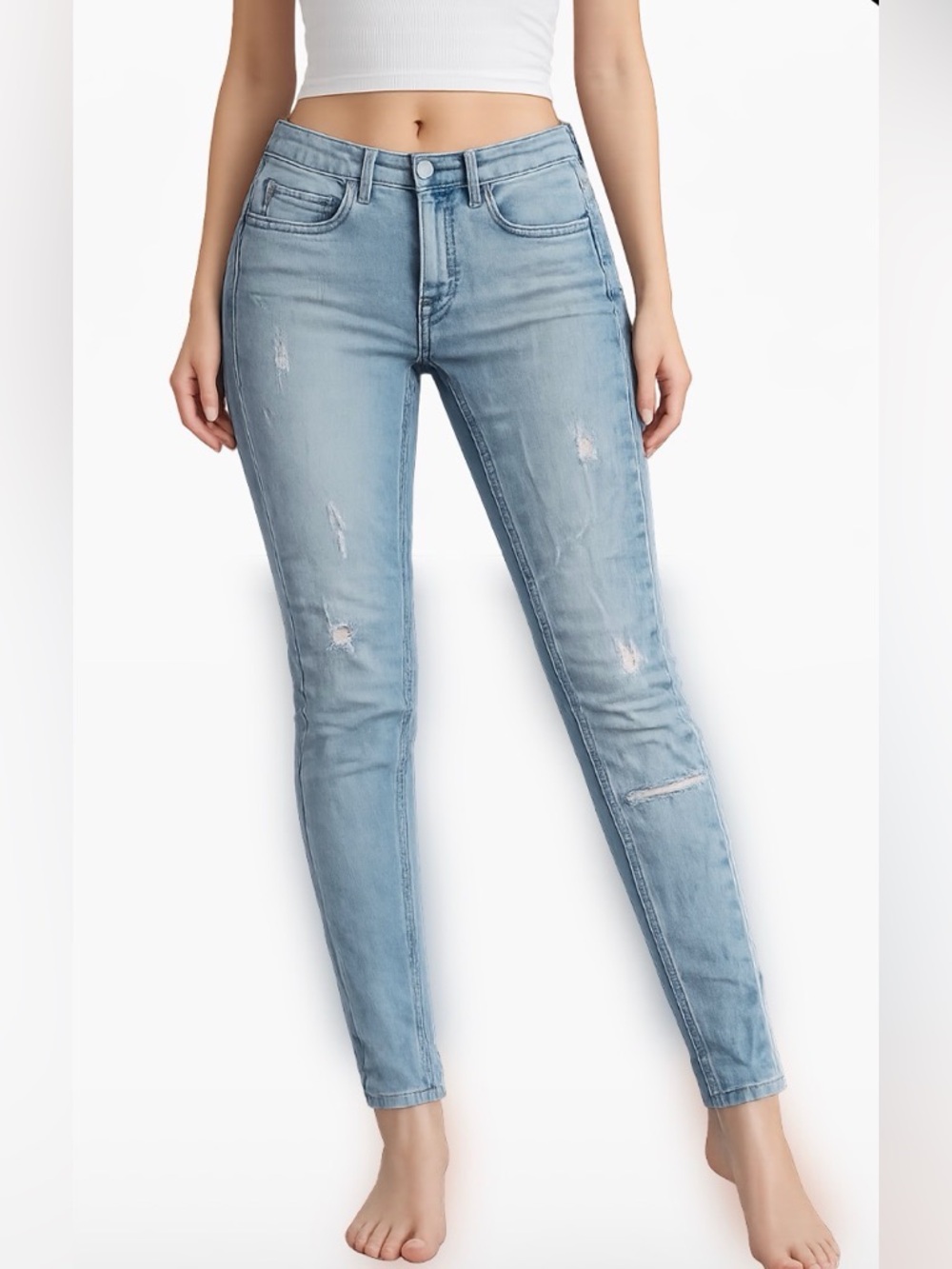 Victoria Beckham Skinny Leg Cropped Jeans